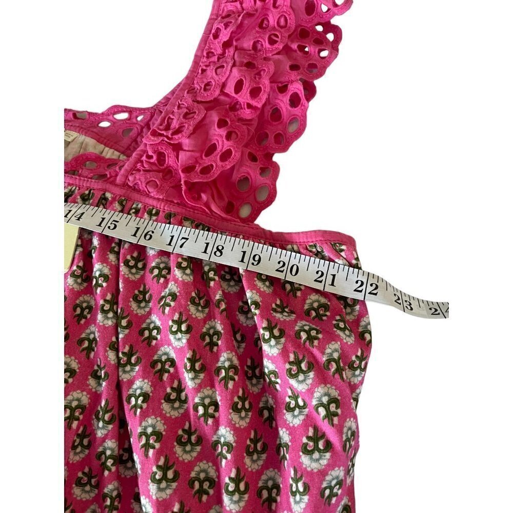 Anthropologie Letmebe Women's Top Shirt Blouse Size XL Hand Crafted Pink Rose Ne - Picture 12 of 13